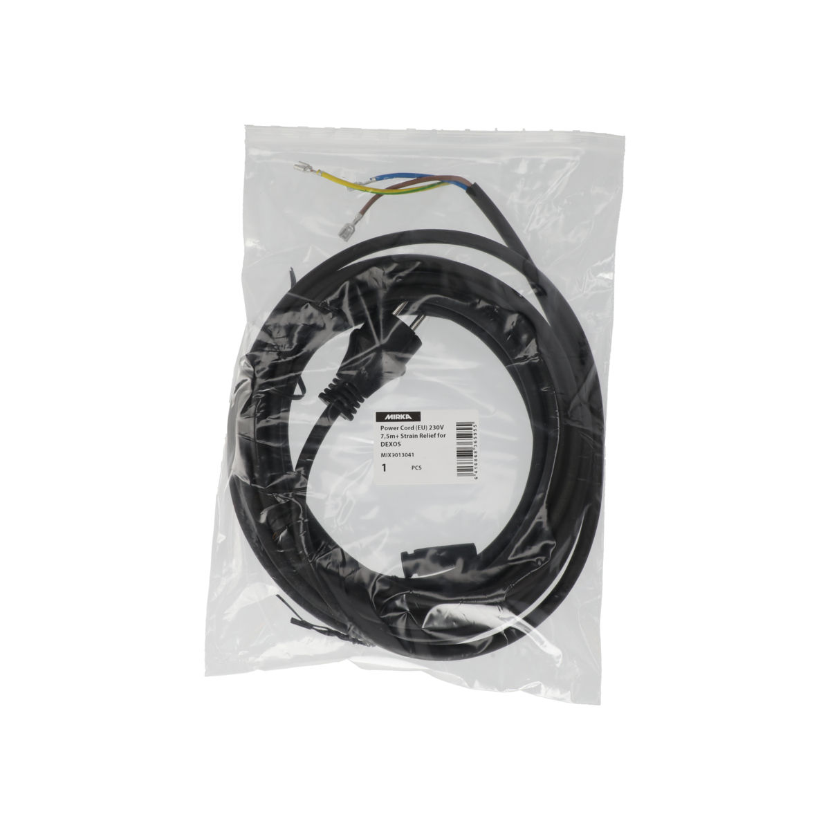 Power Cord (EU) 230V 7,5m+ Strain Relief for DEXOS