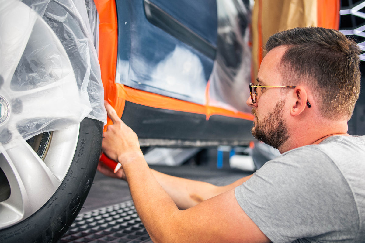 Masking Tape 90°C Orange Line 18 mm