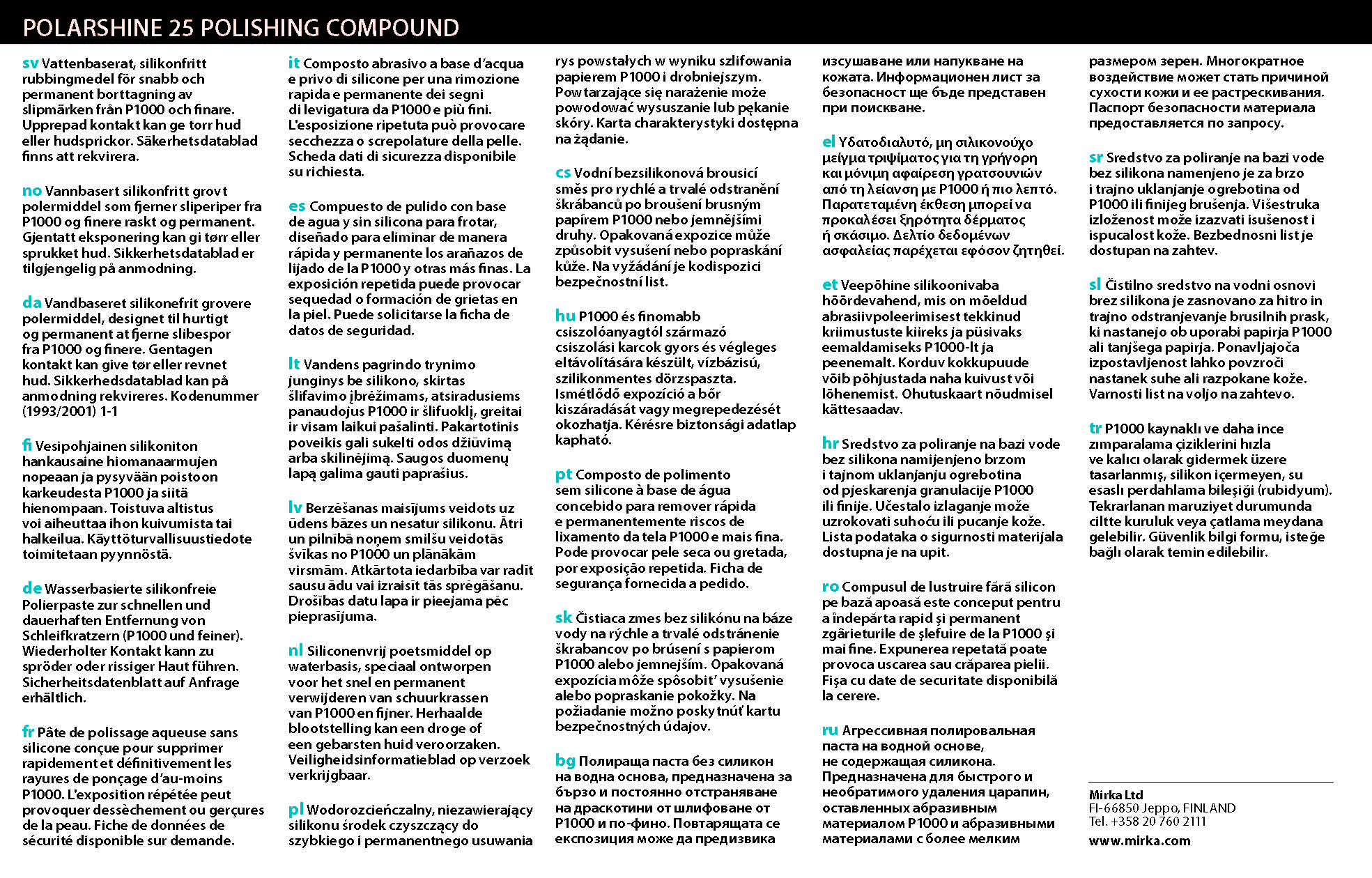 Polarshine® 25 Polishing Compound