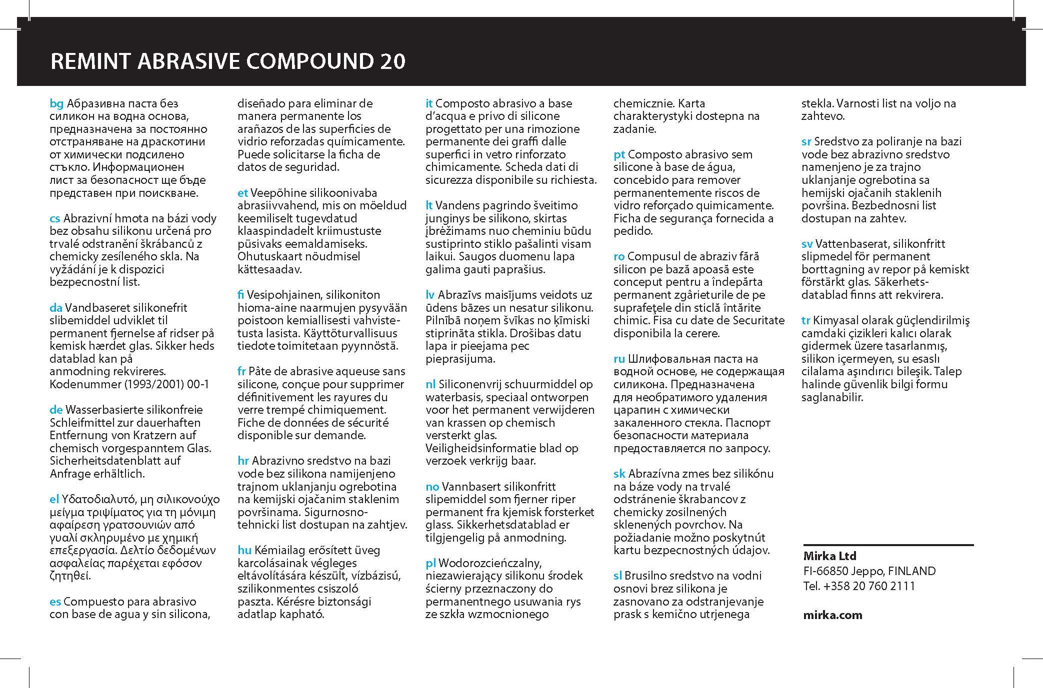 Remint Abrasive Compound 20