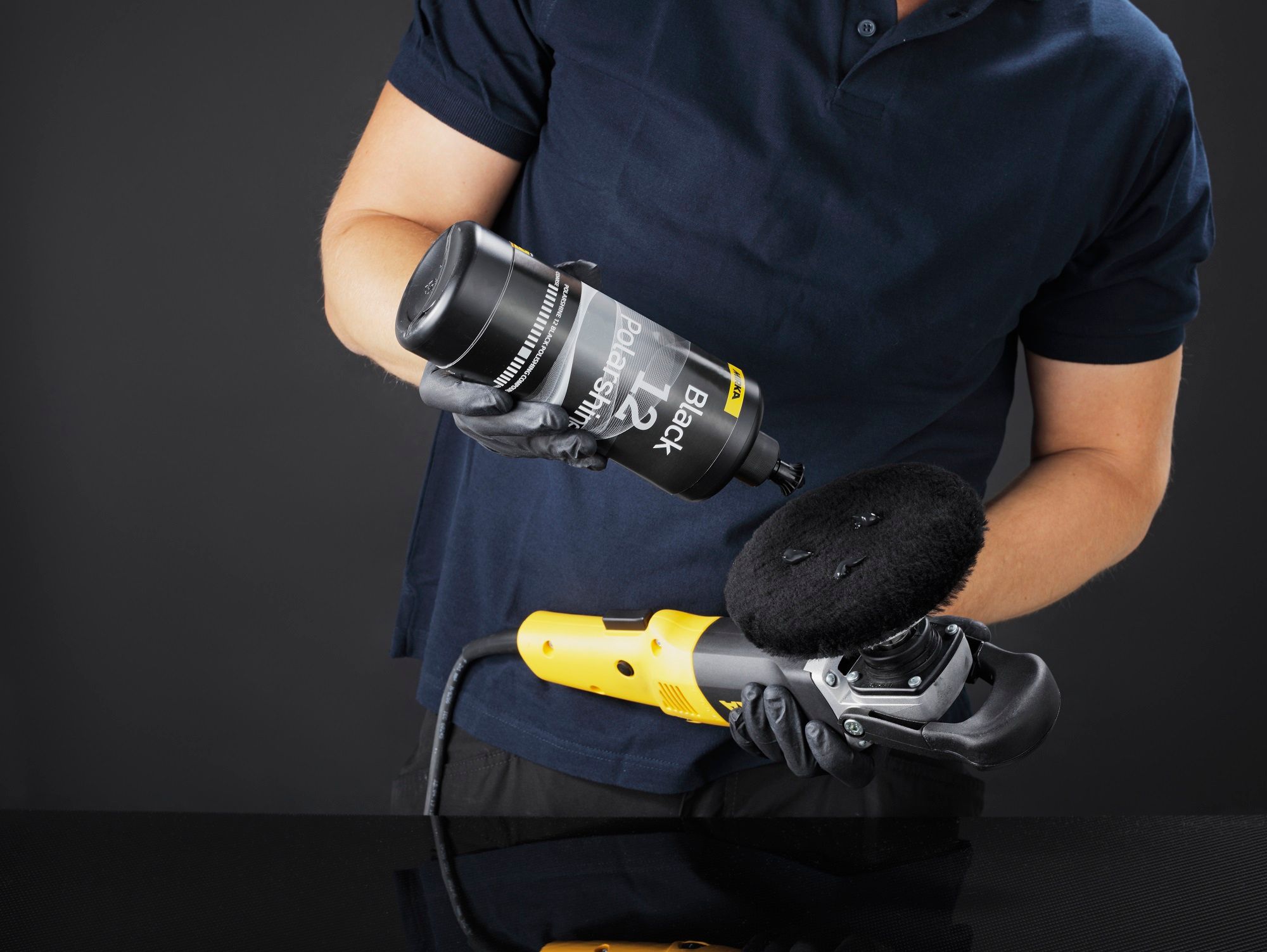 Lambswool Pad Pro Black Ø 150 mm