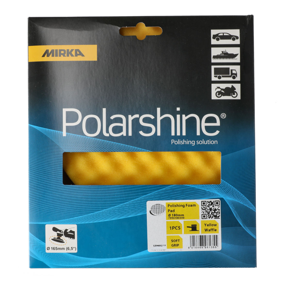 Polishing Foam Pad Yellow Waffle