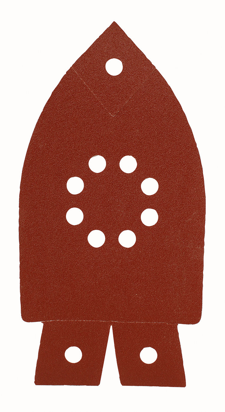 Trojúhelníkové brusivo Red 105 × 175 × 175, suchý zip, 9 otvorů