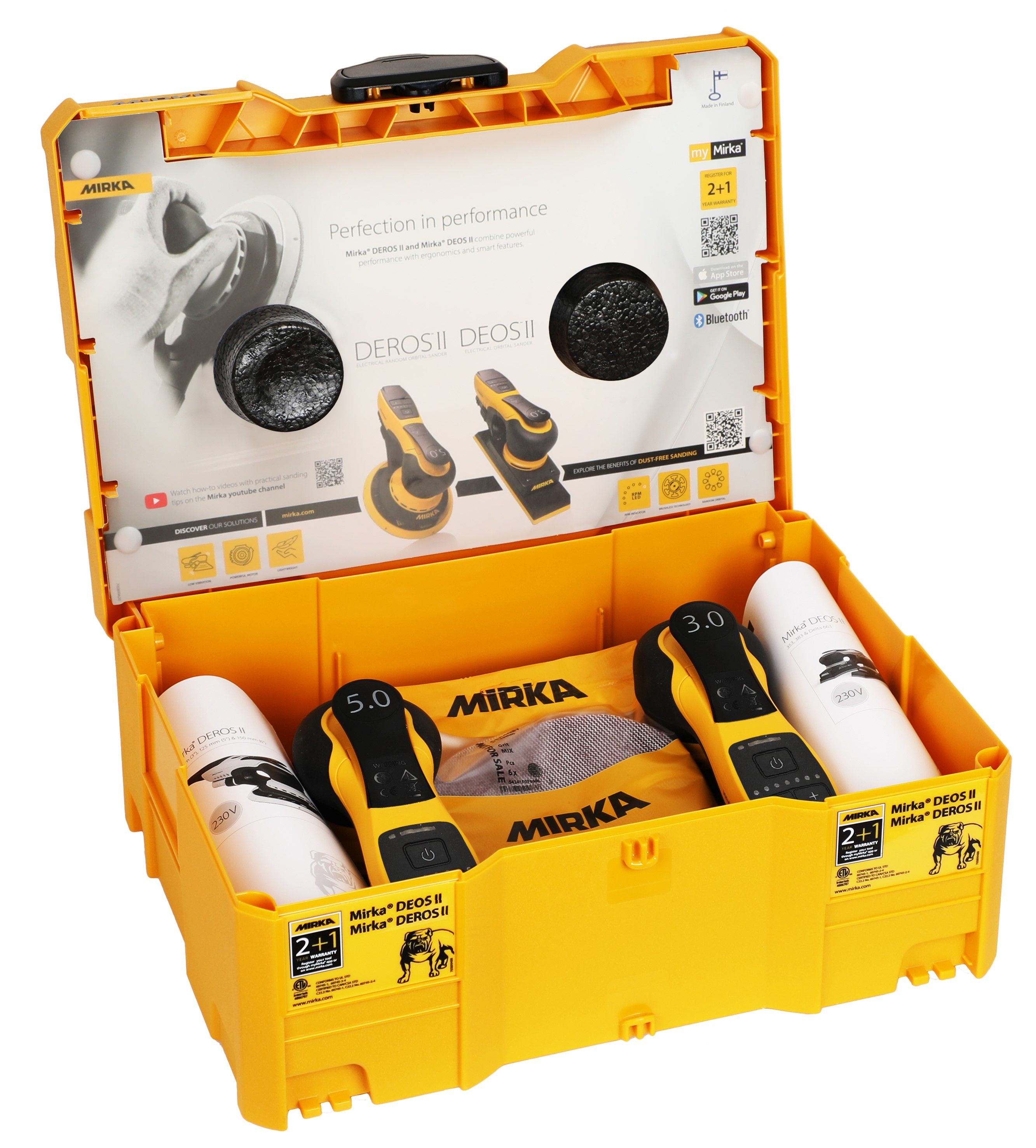 Mirka® DEROS II 650 + DEOS II 383 i Plastboks