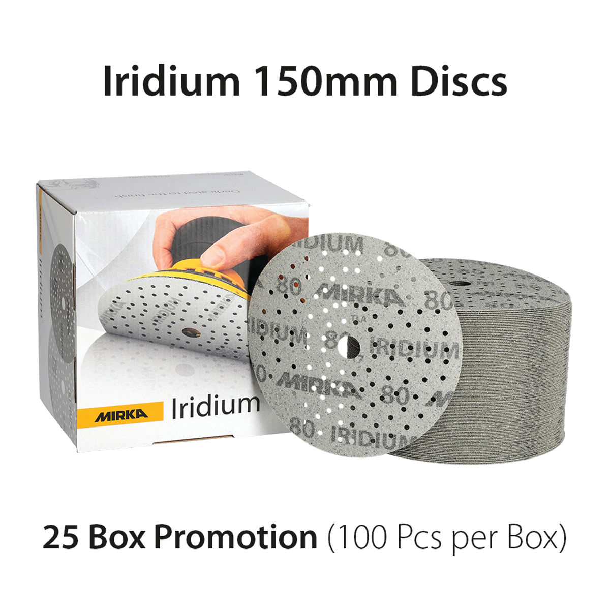 Iridium 150mm Disc 25 Box Deal (2500 Pcs)